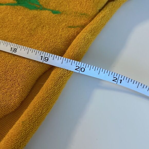 WOODROSE Deli vintage mustard oversized tee with raw edges & raglan sleeves SZ S - Picture 12 of 12